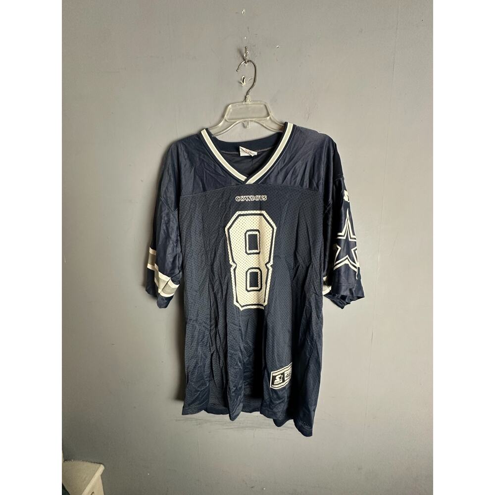 Vintage Starter Dallas Cowboys Troy Aikman Jersey Mens Size 46 Medium Blue
